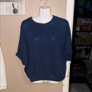 Navy Blue Knit Sweater L